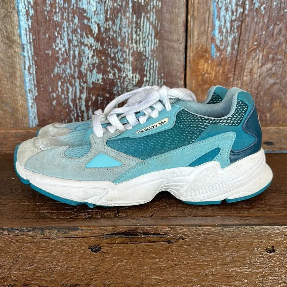 Adidas Women's Blue Falcon Chunky 90s Inspired Suede Sneakers Size 8 - Picture 12 of 13